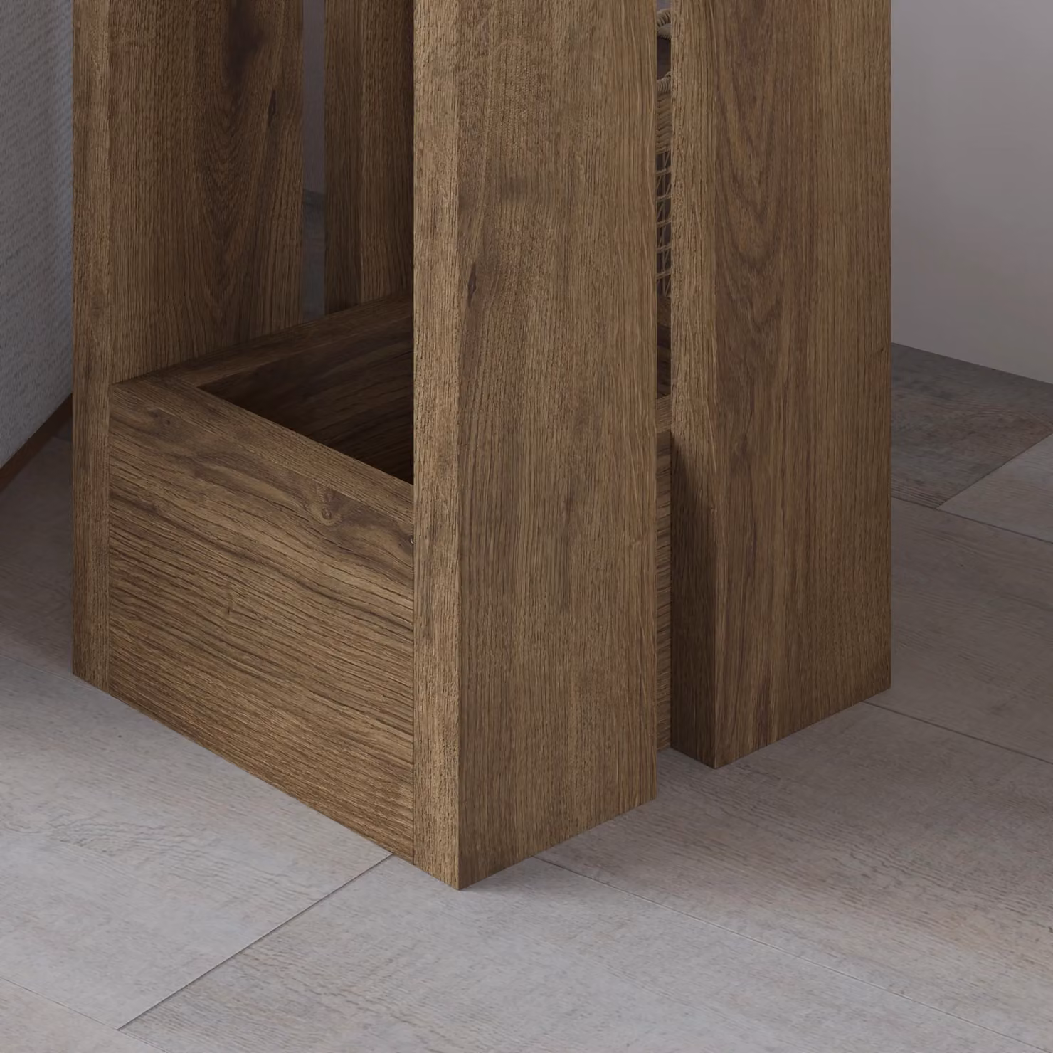 Decortie Tasos Modern Minimalist Side Table in Brown, W/D/H: 30 x 30 x 50.5 cm – 3