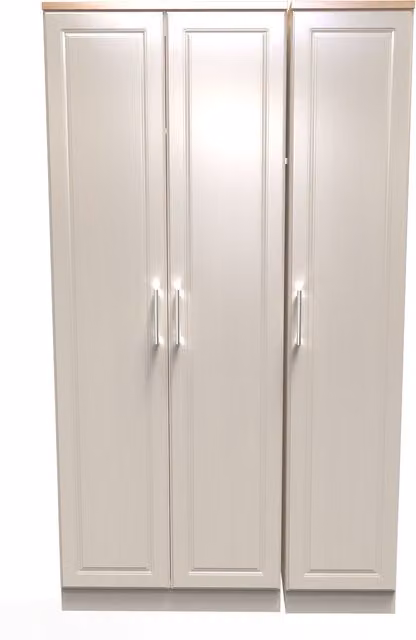 Ready Assembled 2 U Norfolk 3 Door Wardrobe in Taupe/Beige