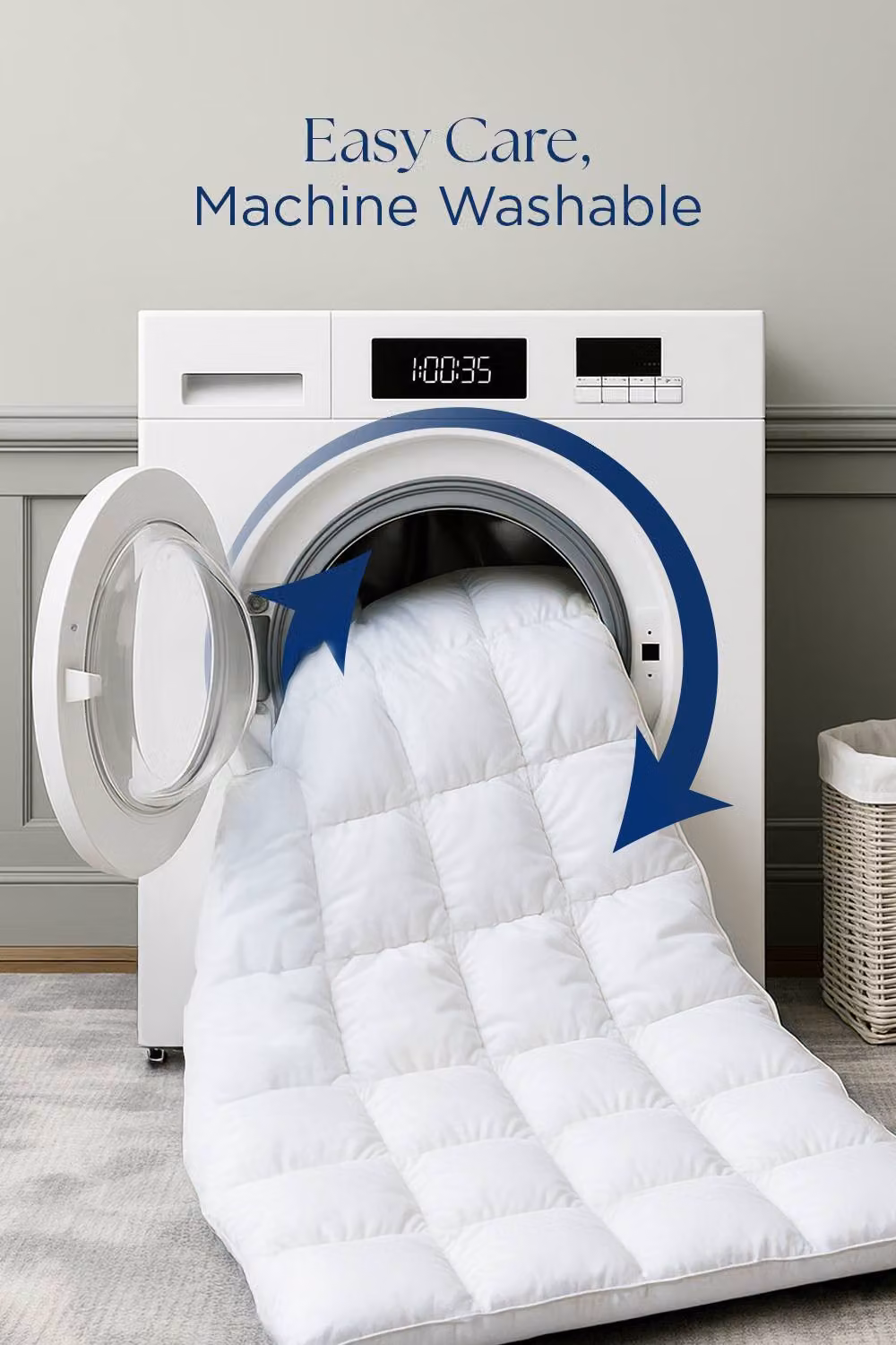 Christy Cloud Loft Lightweight Summer 4.5 Tog Microfibre Duvet in White, King Size – 3