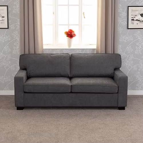Seconique Eton Sofa Bed in Grey Fabric with Metal Frame and Pull Out Sleeping Function – 5