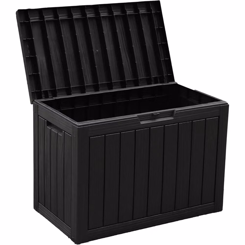 Nordara 170L Lockable Weatherproof Outdoor Storage Box in Black – 4