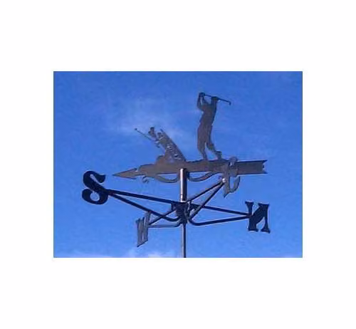 Buttercup Farm Mini Golfer Weathervane in Black Steel, W: 38 cm, D: 38 cm, H: 60 cm – 1