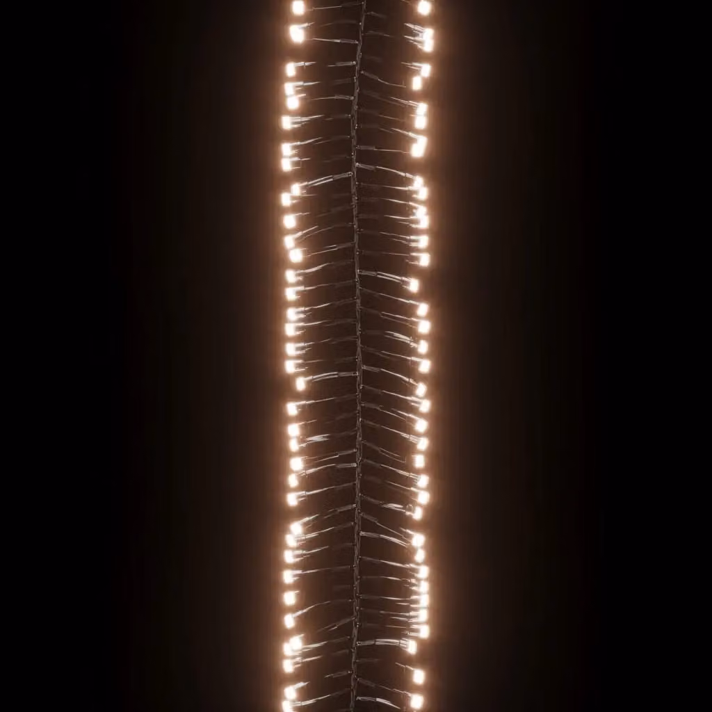 Berkfield Home LED Cluster String with 400 Warm White LEDs, 7.4 m, White – 5