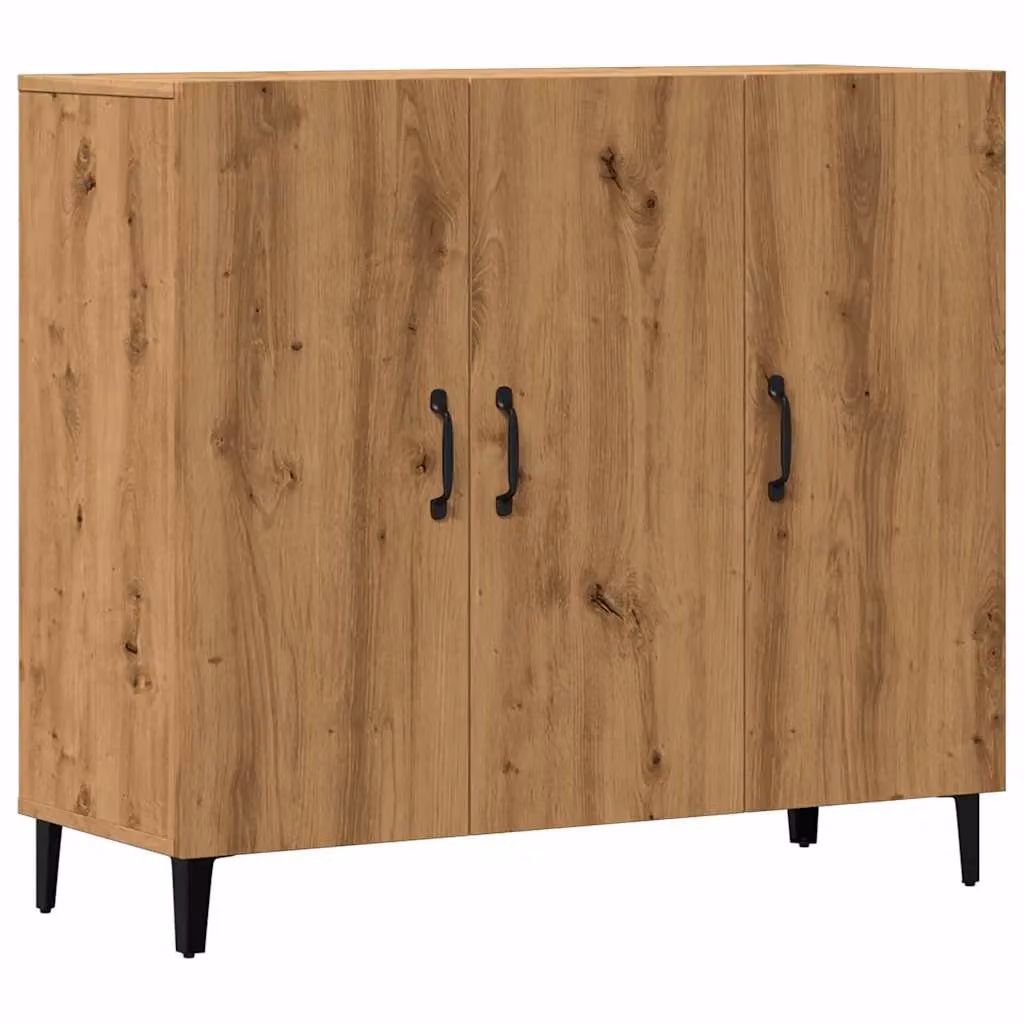 Berkfield Home Artisan Oak Sideboard in Brown, W/D/H: 90 x 34 x 80 cm – 2