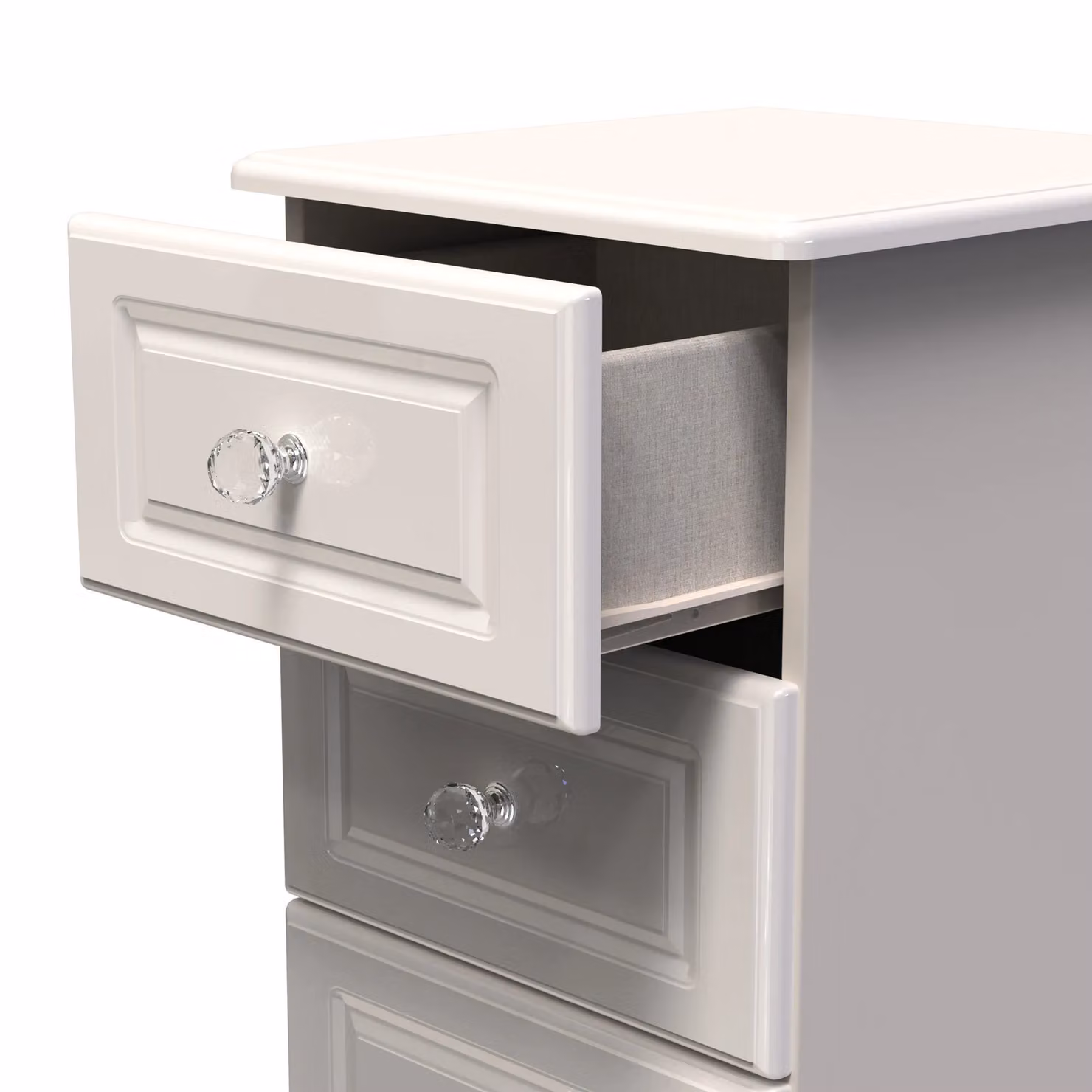Ready Assembled 2 U Stratford 4 Drawer Tall Bedside Chest in Taupe – 2