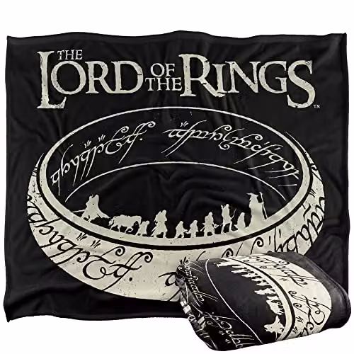 Logovision Lord of the Rings White Silky Touch Super Soft Fleece Throw Blanket W/D/H: 152 x 127 cm – 1
