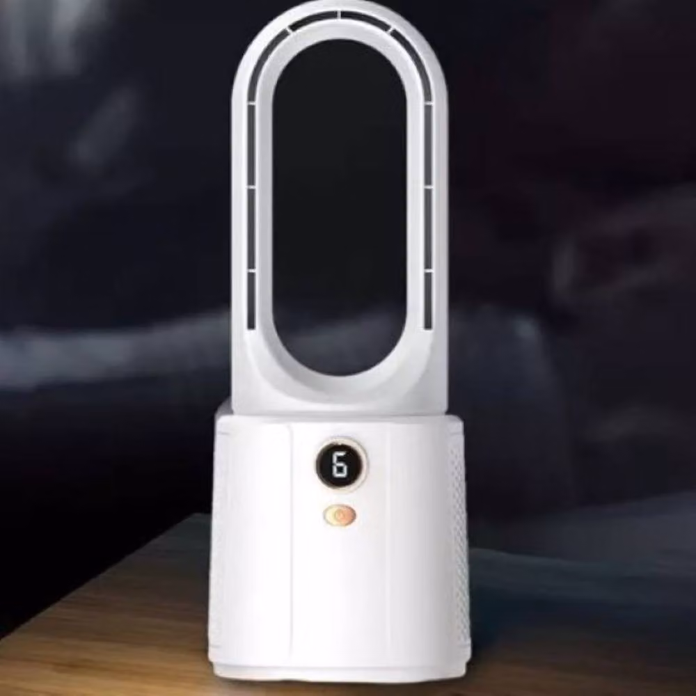 Quipulse Six-Speed Bladeless Table Fan in White – 2