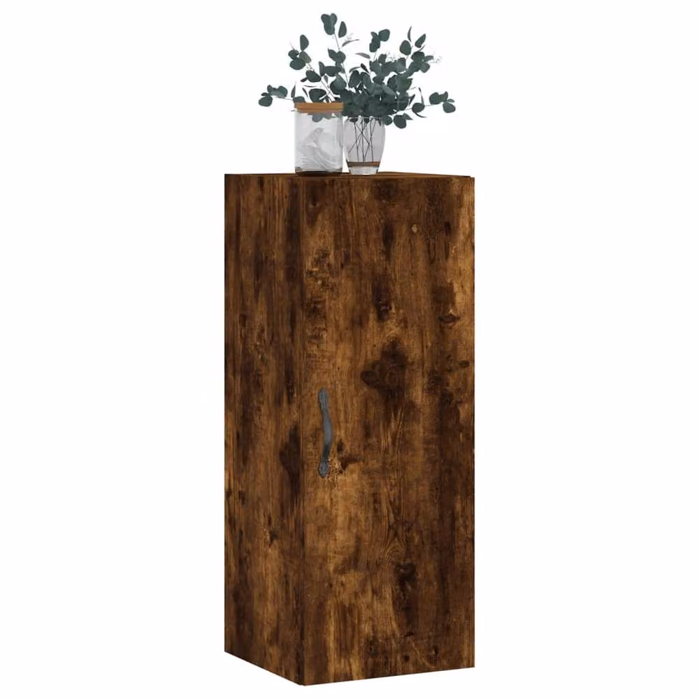 Berkfield Home Wall Mounted Smoked Oak Cabinet in Brown, W/D/H: 34.5 x 34.5 x 90 cm – 3