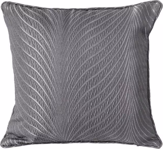 New Edge Blinds Wave Collection Cushion Cover in Grey, W/D/H: 43 x 43 x 43 cm