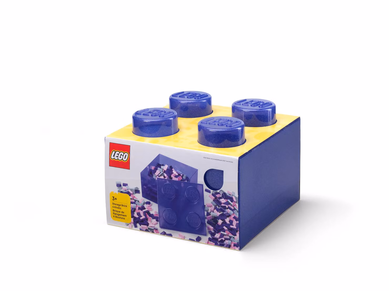 LEGO Stackable Brick Storage Boxes in Transparent Purple, Set of 4 – 3