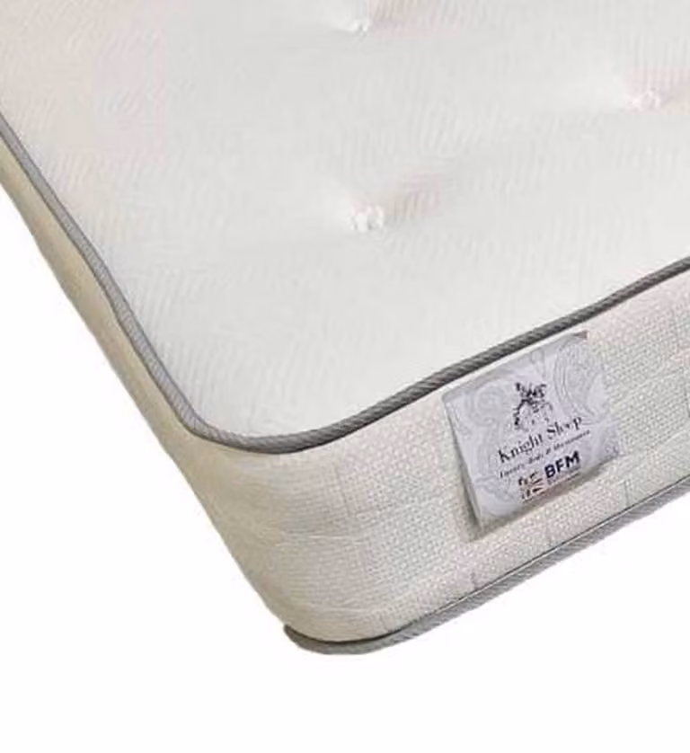Knight Sleep Sarah Plush Bed Set with Hybrid Mattress and 2 Drawers in Orange, Single, W/D/H: 90 x 190 cm