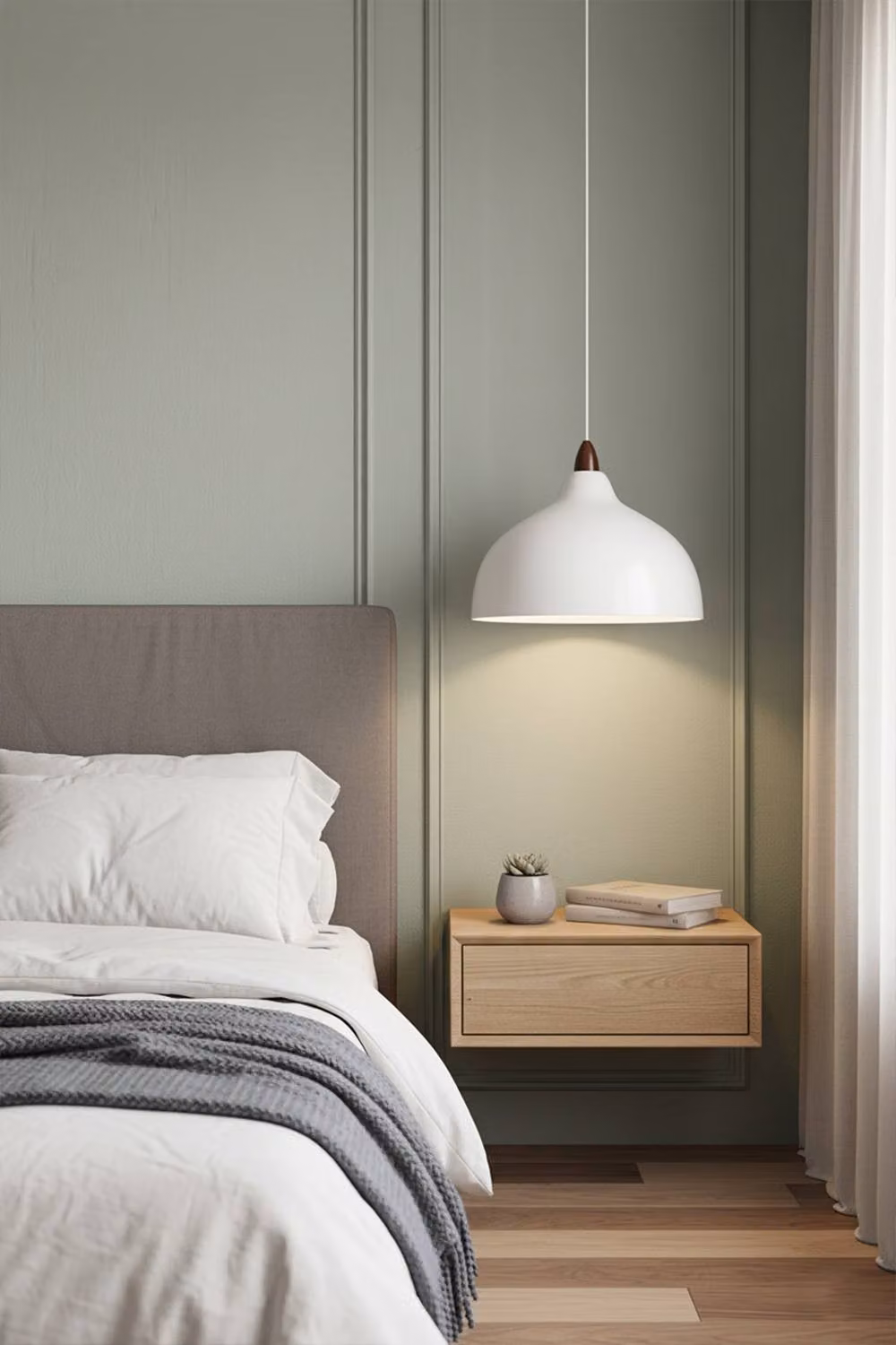 Living and Home White Metal Dome Pendant Light with E27 Fitting – 2