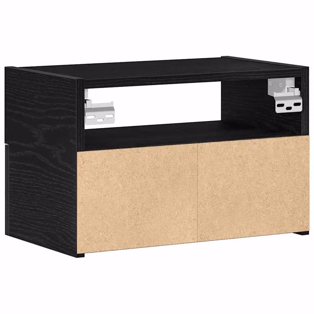 Berkfield Home Modern Wall-mounted Bedside Cabinet in Black, W/D/H: 45 x 26 x 28.5 cm – 5