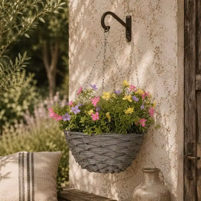 Wyld Haus Set of 2 Hanging Artificial Cosmos Flower Displays, Multicolour