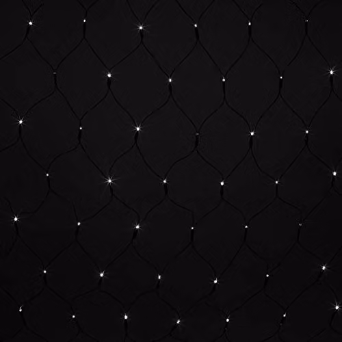 The Christmas Workshop 180 LED Bright White Curtain Style Christmas Net Lights with 8 Modes – 3