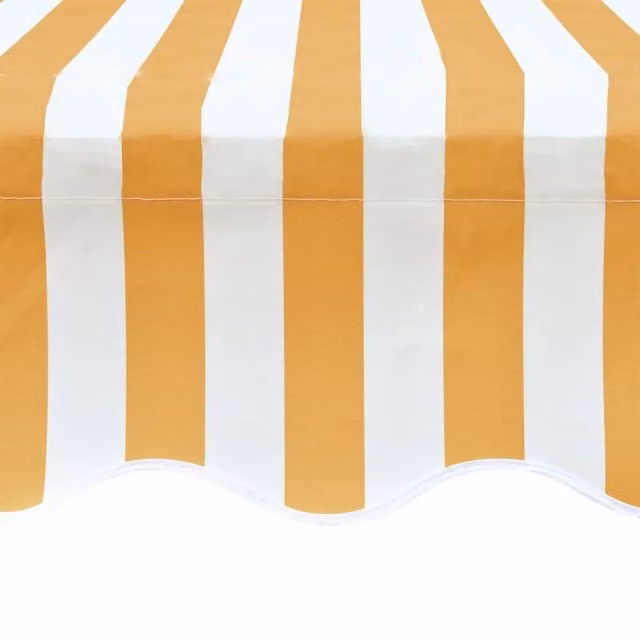 Berkfield Home Durable Polyester Awning Sunshade Canvas in Yellow and White, 4 x 3 m