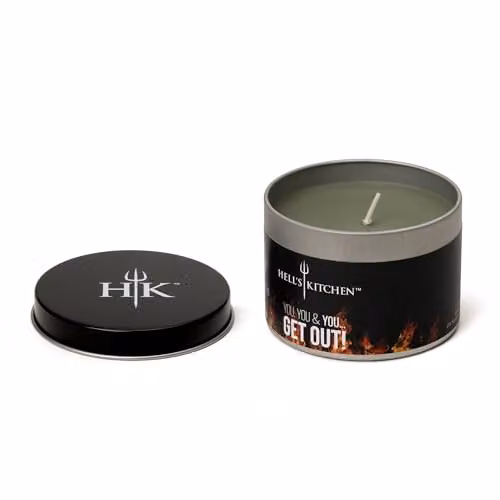 Hell's Kitchen Lime, Mandarin & Basil Scented Tin Candle in Green – 1