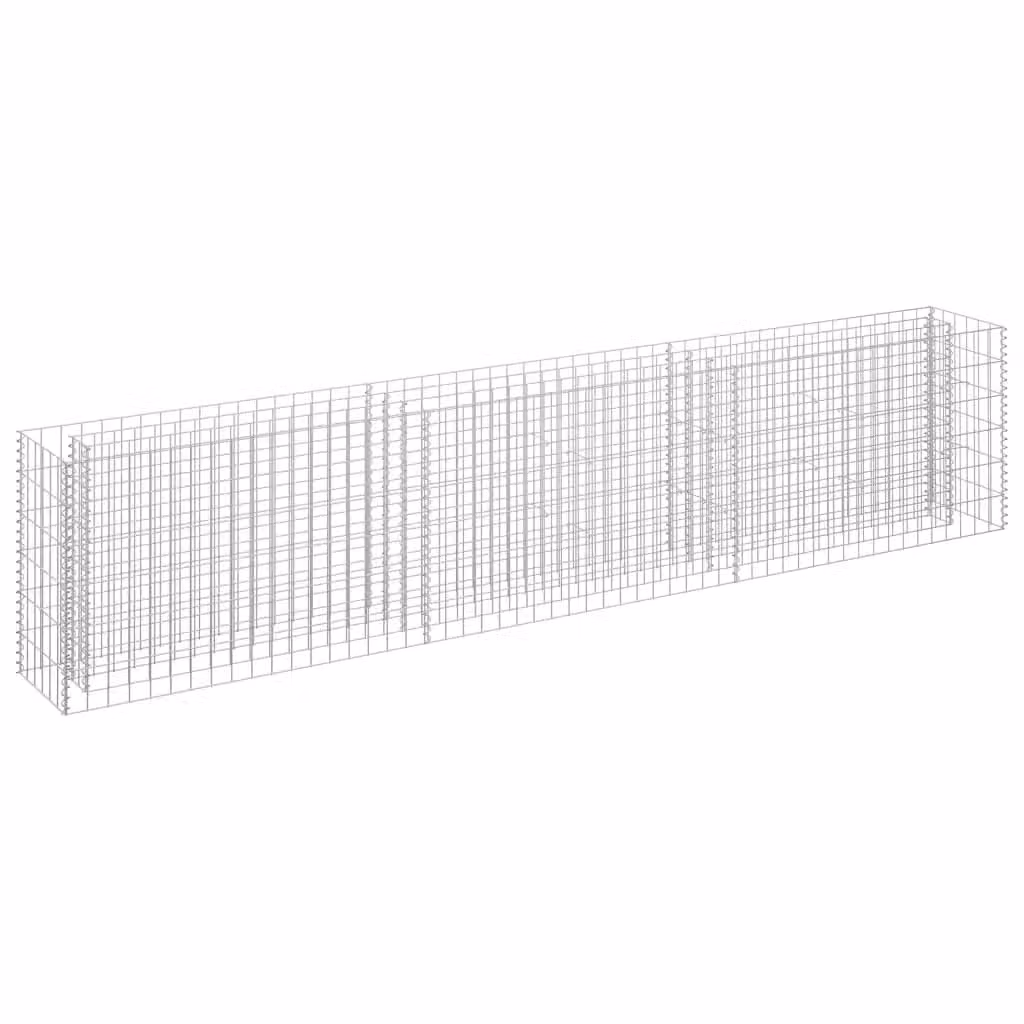Berkfield Home Silver Galvanised Steel Wire Mesh Gabion Raised Bed, W/D/H: 270 x 30 x 60 cm – 2