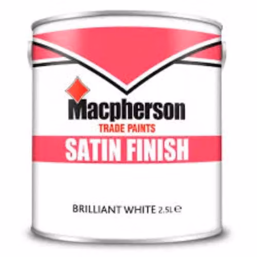 Macpherson Opaque Satin Gloss White Paint 2.5 l
