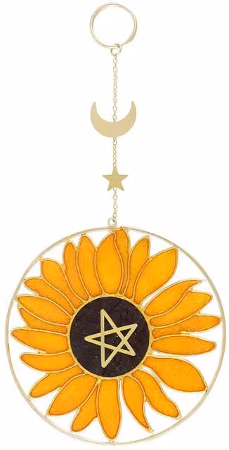 Kingsbury Gifts Summer Solstice Sunflower Suncatcher in Yellow