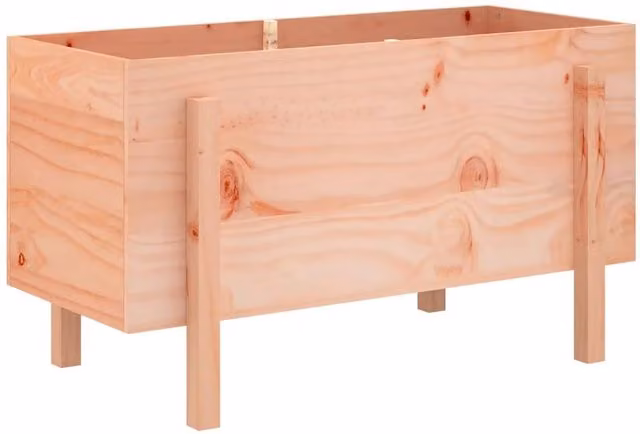 Berkfield Home Garden Solid Wood Douglas Raised Bed in Light Brown, W/D/H: 101 x 50 x 57 cm
