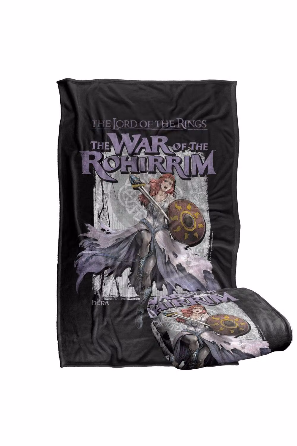 LOGOVISION Lord of the Rings War of the Rohirrim Hera Homage Super Soft Silky Touch Fleece Throw Blanket, Multicolour, W: 152 cm, D: 127 cm – 7