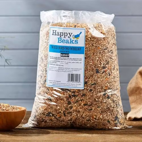 Happy Beaks No Wheat Small Wild Bird Seed Mix High Energy Garden Bird Food, 28kg – 1