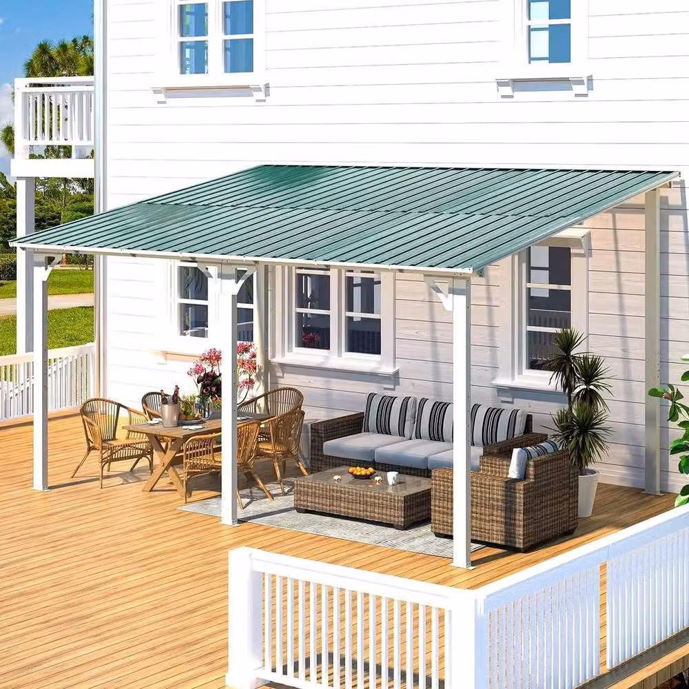 SPETLEK 24 Pack Green Corrugated Galvanised Steel Roof Sheets for Garage, Carport or Shed, W: 100 cm, L: 1300 cm – 4