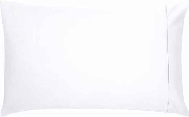 1951 Luxury 600 Thread Count Egyptian Cotton Mako Satin Standard Pillowcase, White