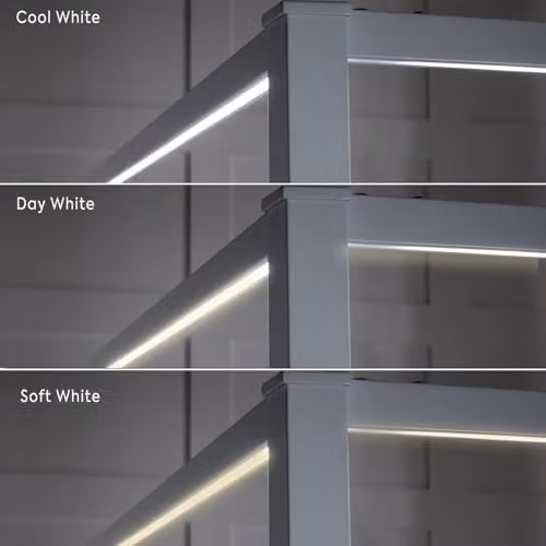 X-Rocker FERN White Metal Four Poster Canopy Bed Frame with Dimmable LED Lighting, Single 3ft, W/D/H: 90 x 190 x 183 cm – 1