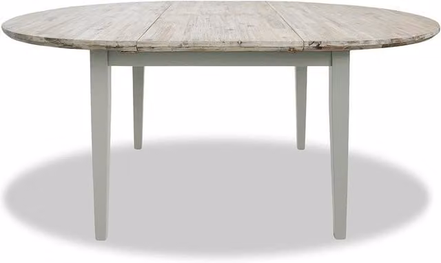 Florence Round Extending Dining Table in Sage Green with Butterfly Leaf