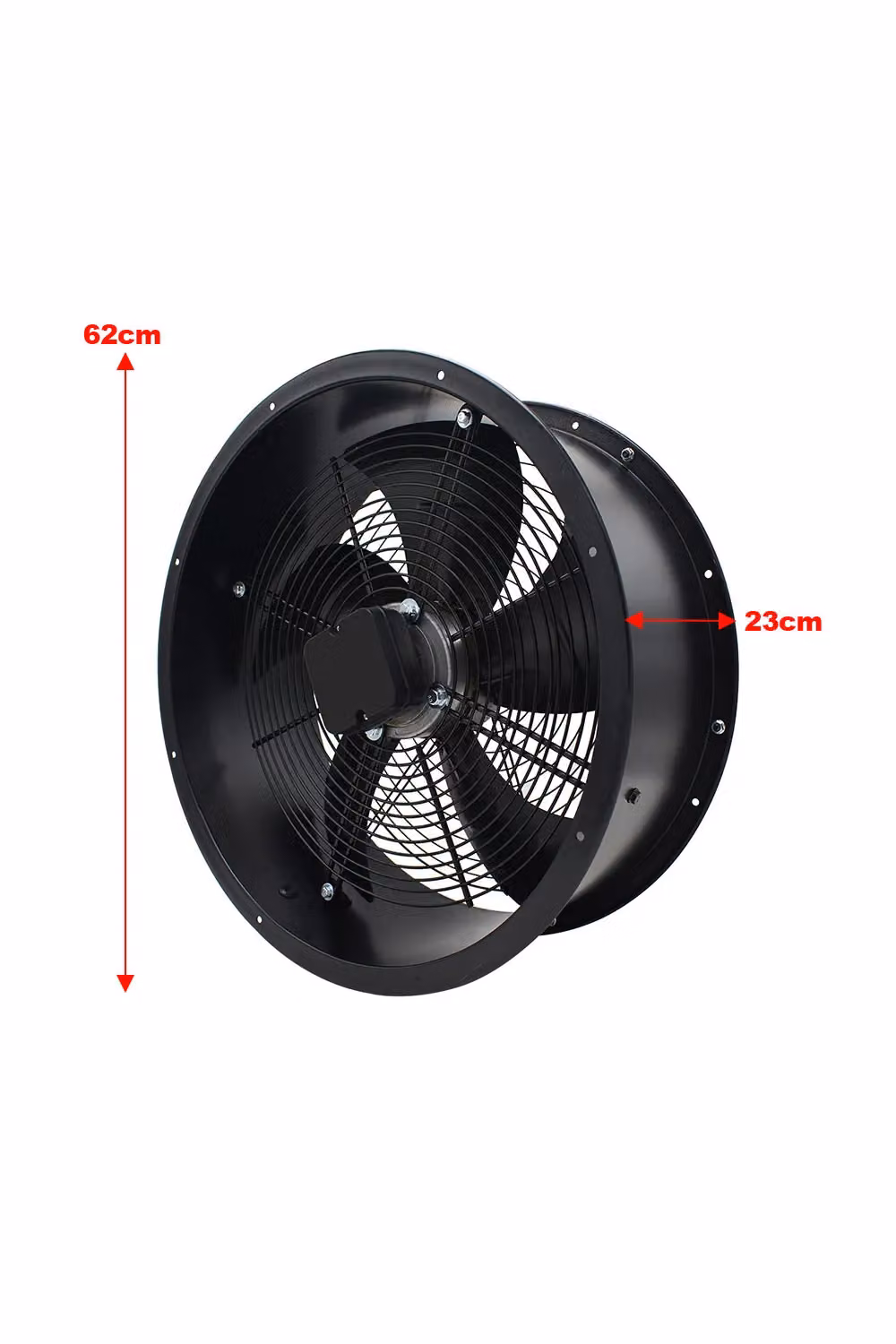 Livingandhome Wall-Mounted Kitchen Exhaust Axial Fan, Black, 55.88 cm – 4