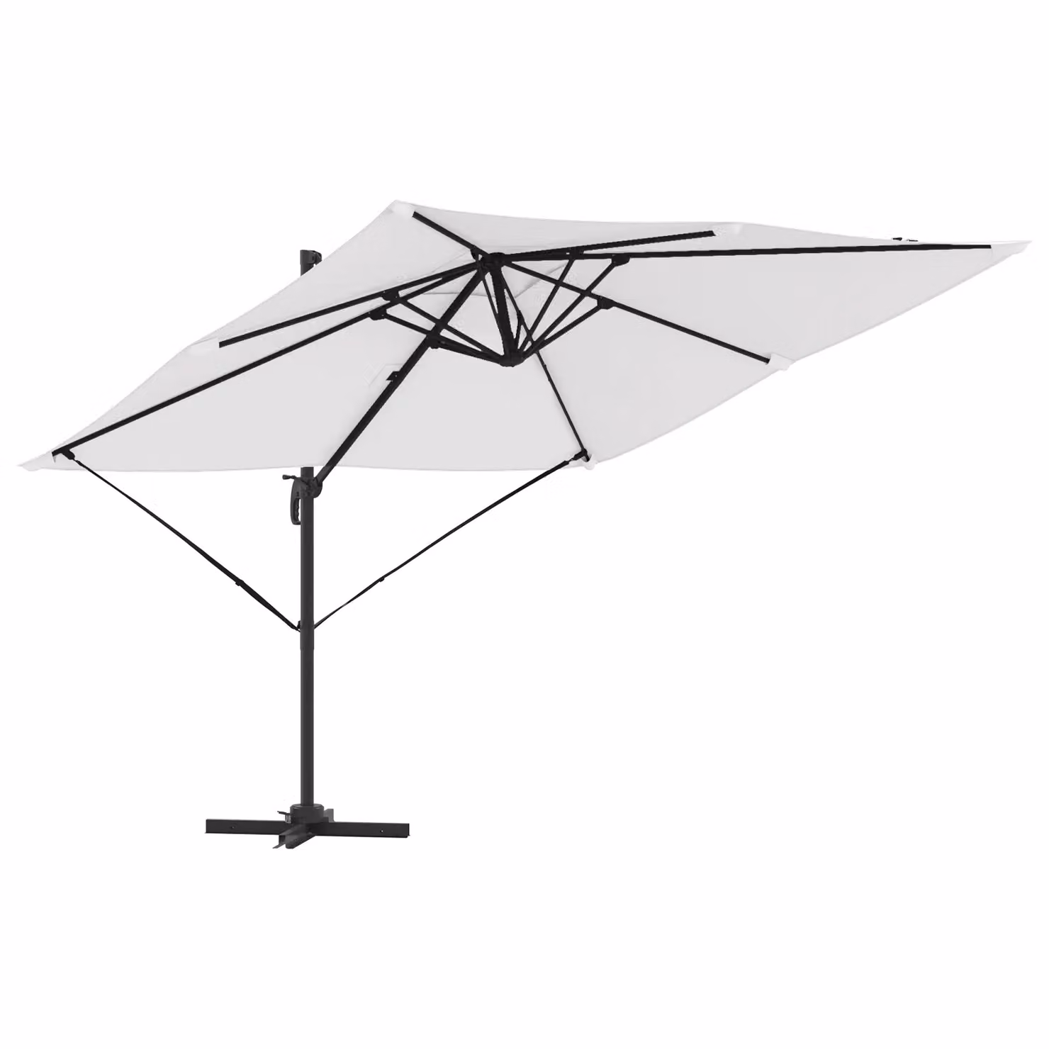 Berkfield Home Roma Cantilever Parasol in Sand with Aluminium Frame, W/D/H: 286 x 285 x 265 cm – 2