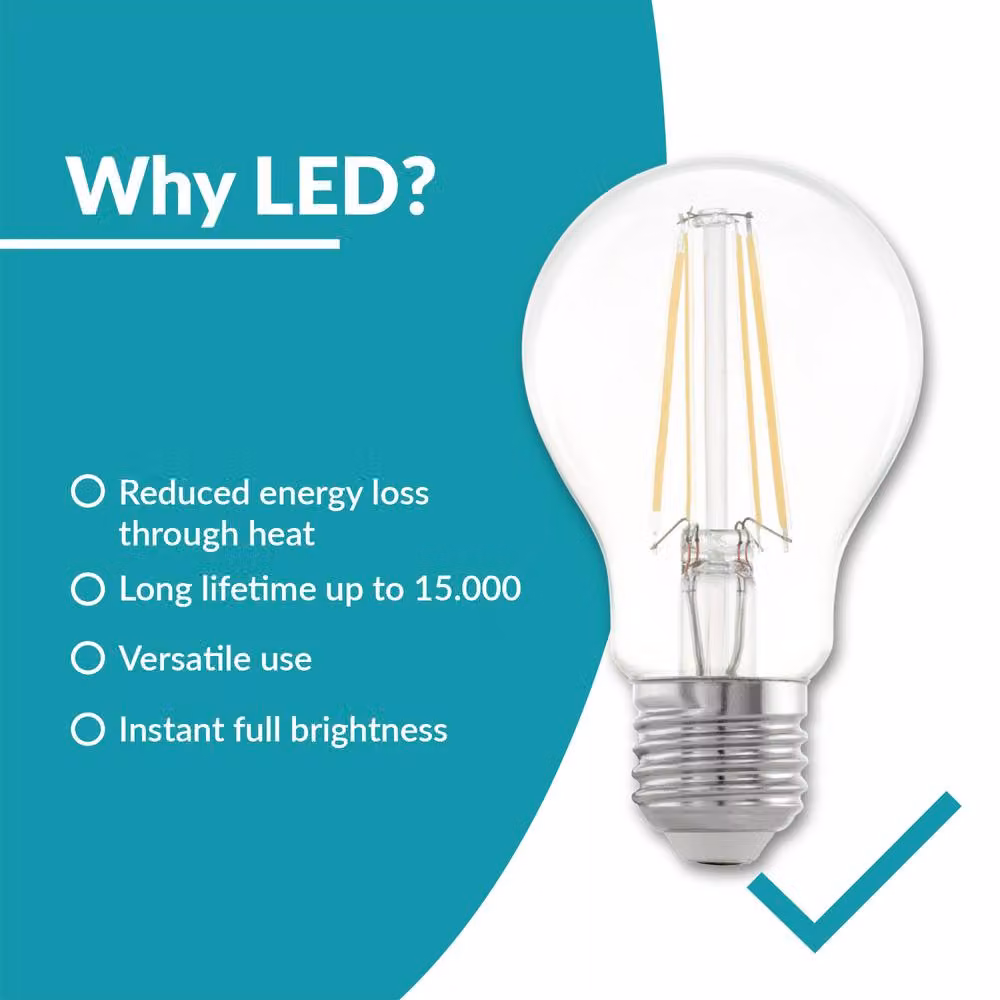 Eglo Pack of 5 E27 LED Vintage Screw Bulbs, Warm White, Transparent – 2