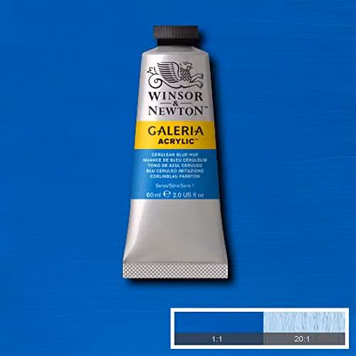 Winsor & Newton Galeria Acrylic Paint, Cerulean Blue, 60ml – 3