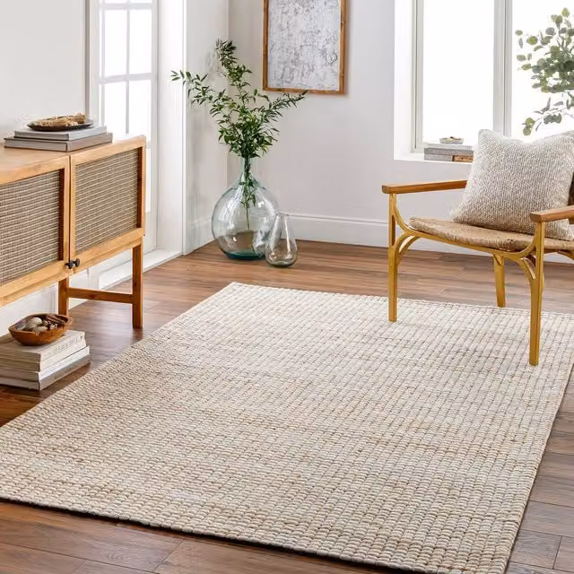 Livabliss Priya Hand Woven Modern Living Room Rug in Beige, Black and Jute/Wool, W: 185 cm, L: 275 cm