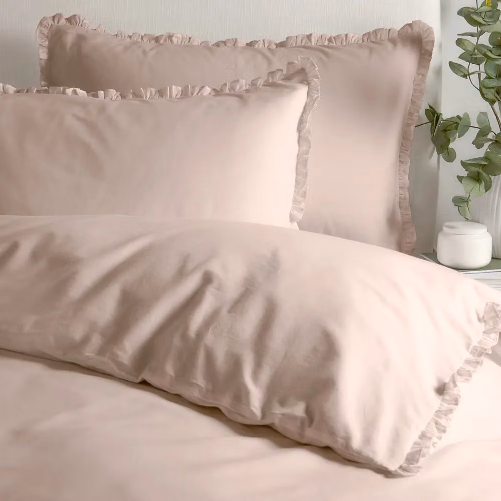 Wylder Tilly 100% Cotton Breathable Duvet Cover Set in Pink, W: 180 cm x L: 200 cm – 2