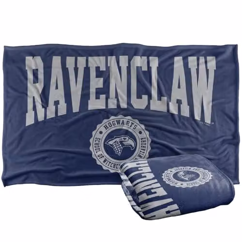 Warner Bros. Harry Potter Ravenclaw Seal Super Soft Fleece Throw Blanket, Multicolour, W: 91.44 cm x D: 147 cm