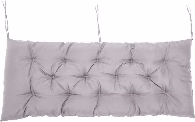 Livingandhome Non-Slip Rectangular Outdoor Bench Cushion and Patio Seat Pad in Grey Polyester