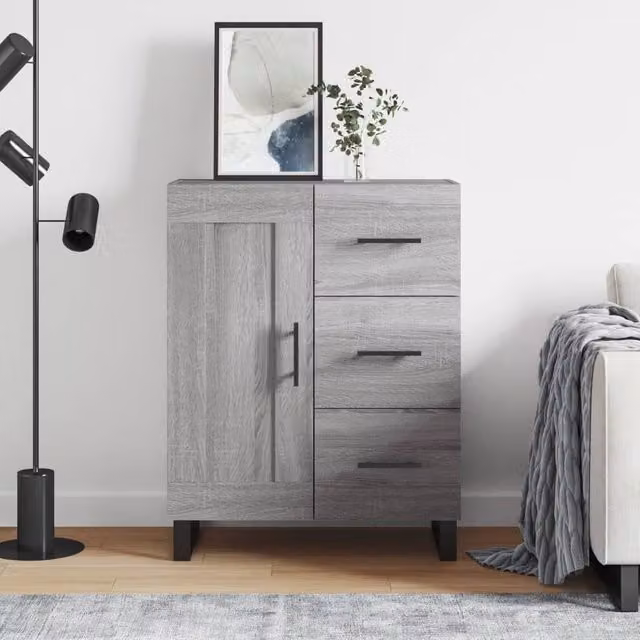 Berkfield Home Grey Sonoma Modern Sideboard, W/D/H: 69.5 x 34 x 90 cm – 1