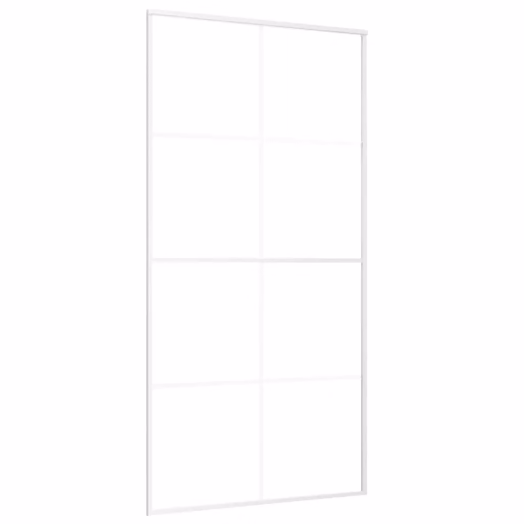 Berkfield Home Sliding Glass and Aluminium Door, White, W: 102.5 cm, H: 205 cm – 2
