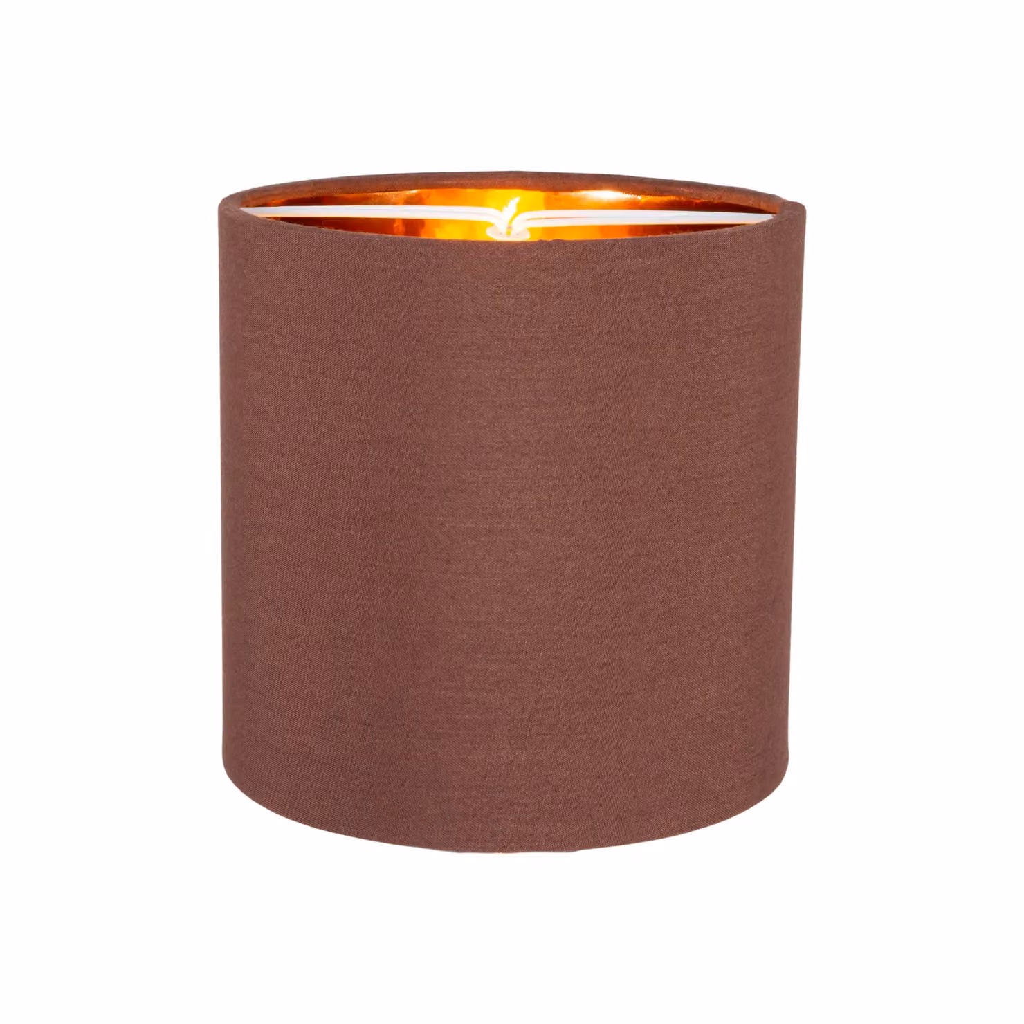 Happy Homewares Contemporary Round Cotton Lamp Shade in Brown with Shiny Paper Inner, Diameter: 30.48 cm – 2