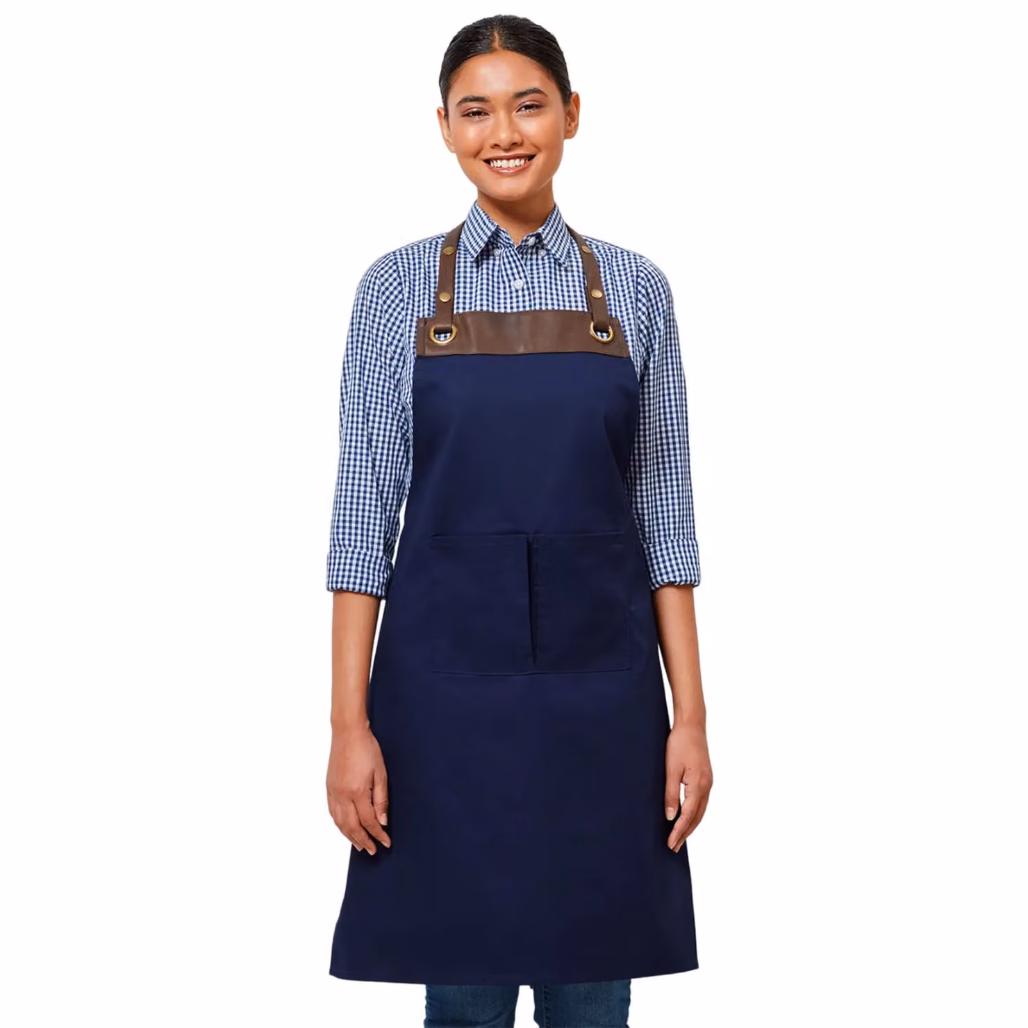 Premier Espresso Full Cotton Apron in Navy Blue – 2