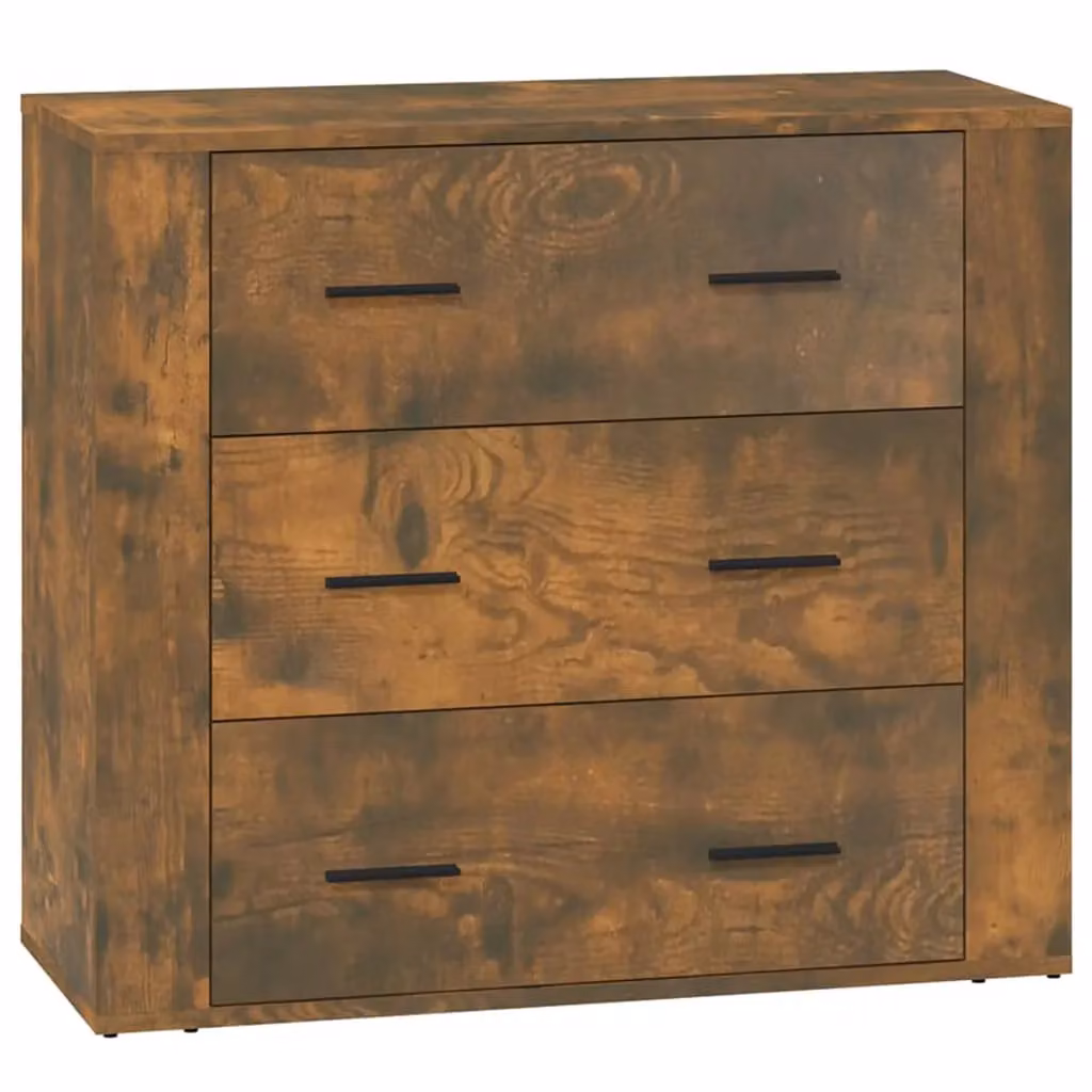 Berkfield Home Smoked Oak Sideboard in Brown, W/D/H: 80 x 33 x 70 cm – 2