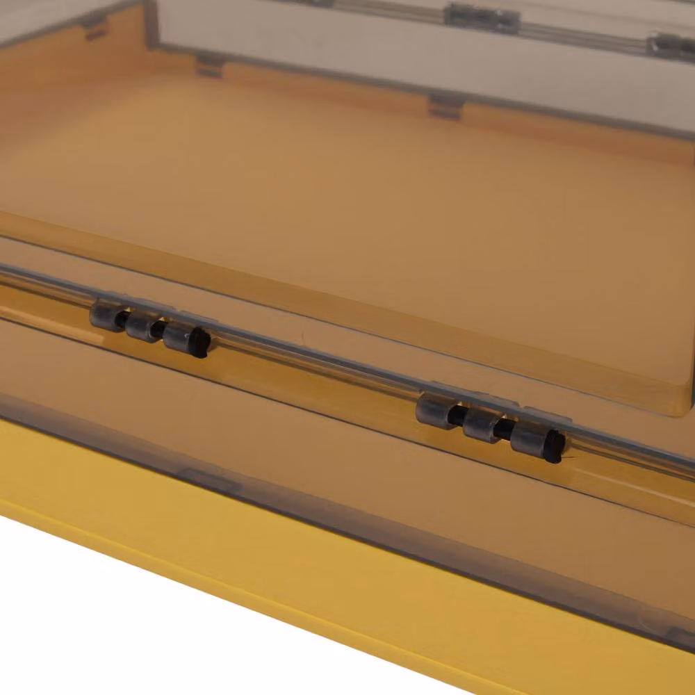 Garden Sanctuary Set of 3 Yellow Transparent Folding Plastic Storage Boxes with Wheels for Home and Office Organisation – 2