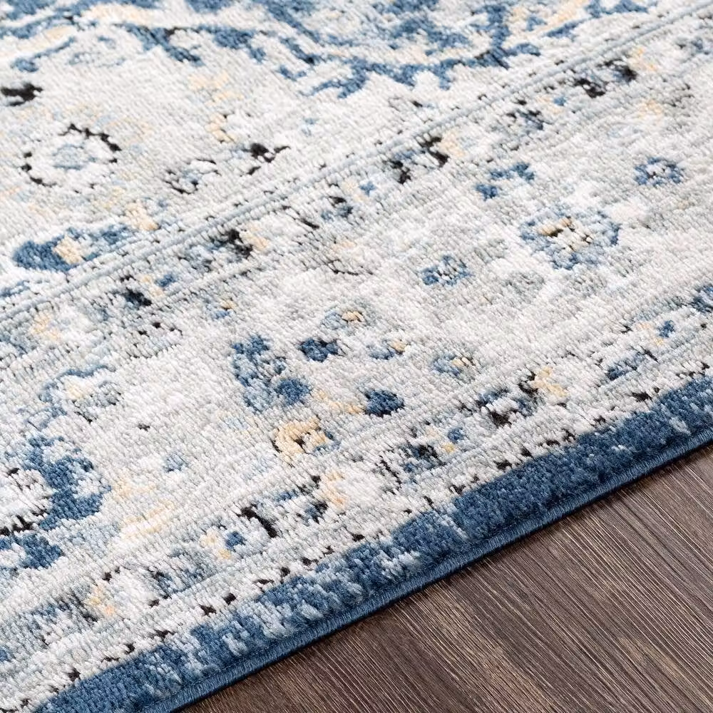 Livabliss Jolie Vintage Boho Rectangular Rug in Blue, Grey, Beige and Black, W: 120 cm, L: 170 cm – 3