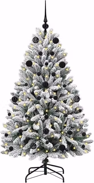 Berkfield Home Elegant Artificial Christmas Tree in Green and White, Height: 150 cm – 1