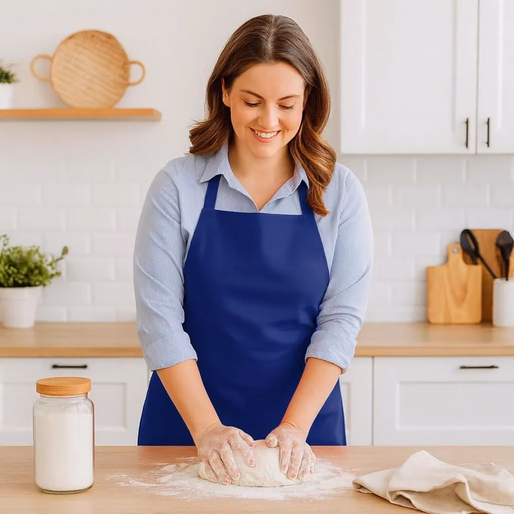 Nicola Spring Cotton Kitchen Bib Aprons, Pack of 12, Navy Blue, One Size – 5
