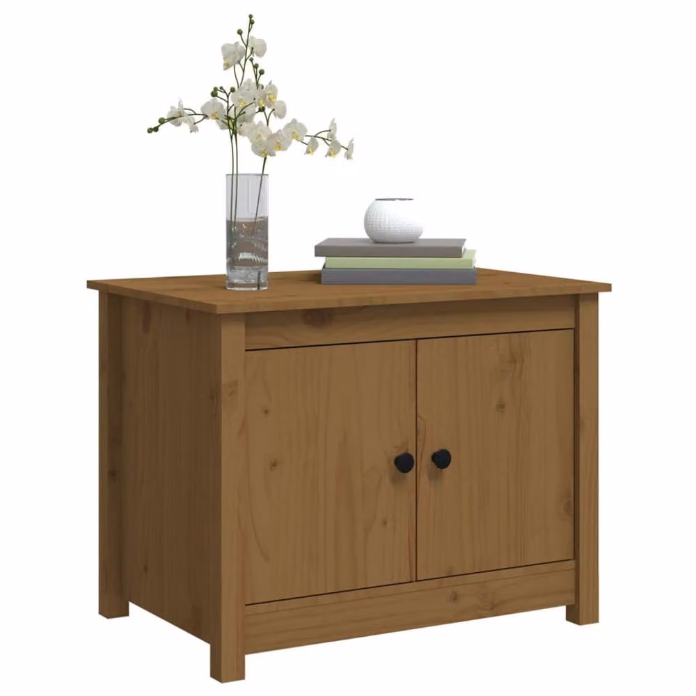 Berkfield Home Beautiful Coffee Table in Honey Brown Solid Pine, W: 71 cm, D: 49 cm, H: 55 cm – 3