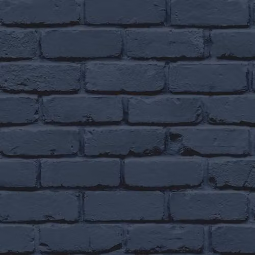 Fine Decor Blue Geometric Industrial Painted Brick Wallpaper, Washable Paper Roll